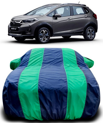 MoTRoX Car Cover For Honda WRV (With Mirror Pockets)(Blue, Green)
