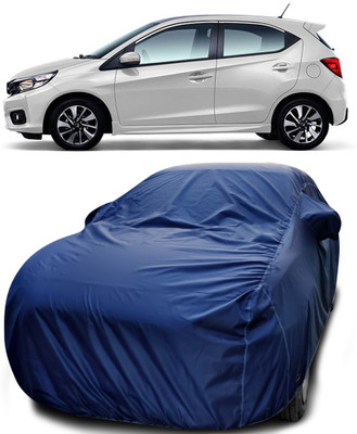 APNEK Car Cover For Honda Brio (With Mirror Pockets)(Blue)