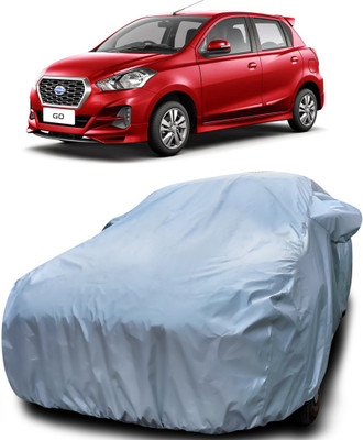 APNEK Car Cover For Nissan Go (With Mirror Pockets)(Silver)