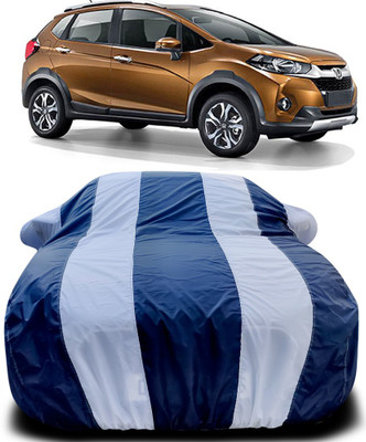 Gavya Car Cover For Honda WR-V (With Mirror Pockets)(Blue, White)