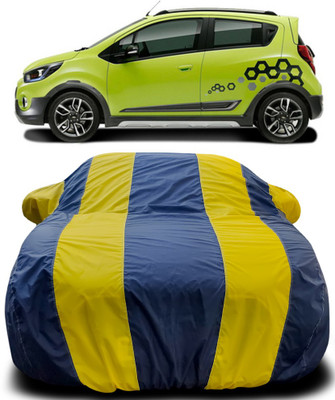 APNEK Car Cover For Chevrolet Beat (With Mirror Pockets)(Blue, Yellow)