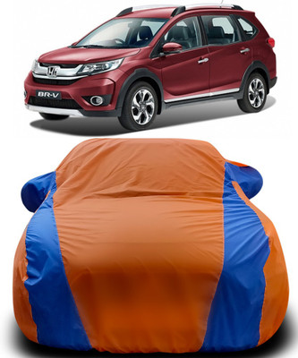 Gavya Car Cover For Honda BR-V (With Mirror Pockets)(Orange, Blue)