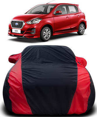 MoTRoX Car Cover For Nissan Go(Black, Red)