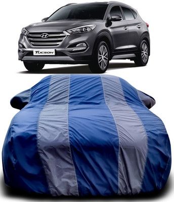 Elegance Car Cover For Hyundai Tucson (With Mirror Pockets)(Blue, Grey)