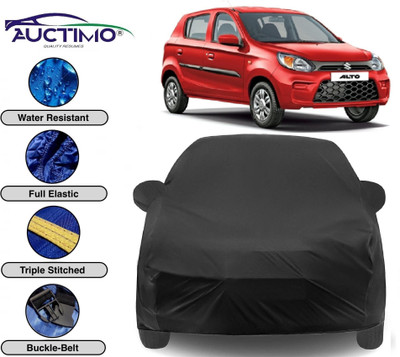 AUCTIMO Car Cover For Maruti Suzuki Alto 800 (With Mirror Pockets)(Black)