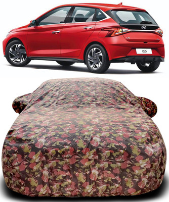 Gavya Car Cover For Hyundai Elite i20 2020 (With Mirror Pockets)(Green, Red)