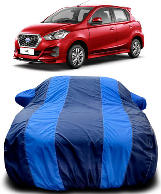 APNEK Car Cover For Nissan Go (With Mirror Pockets)(Blue, Blue)