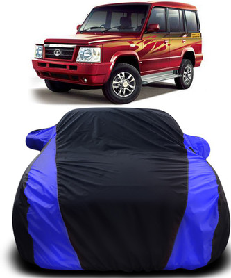 APNEK Car Cover For Tata Sumo Gold (With Mirror Pockets)(Black, Blue)