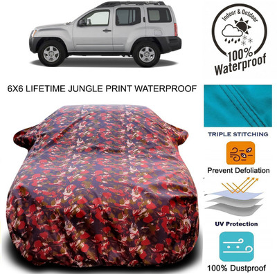 Gavya Car Cover For Nissan Xterra (With Mirror Pockets)(Red, Green)