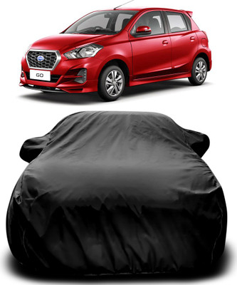 APNEK Car Cover For Nissan Go (With Mirror Pockets)(Black)
