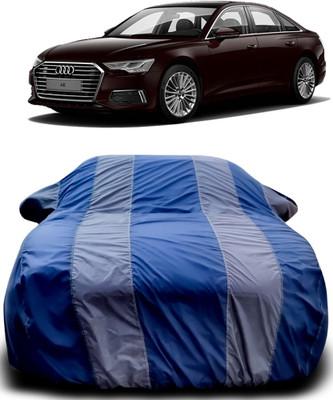 NUMBOR ONE Car Cover For Audi A6 (With Mirror Pockets)(Blue, Grey)