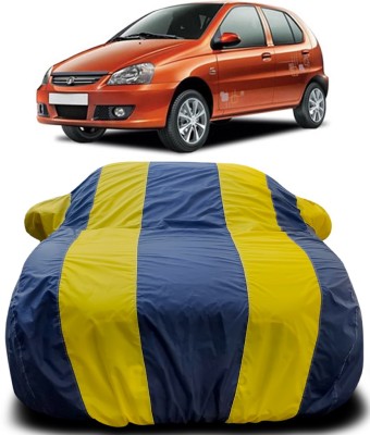 Gavya Car Cover For Tata Indica (With Mirror Pockets)(Blue, Yellow)