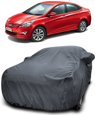 MoTRoX Car Cover For Hyundai Fluidic Verna 4S (With Mirror Pockets)(Grey)