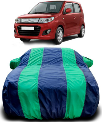 Gavya Car Cover For Maruti Suzuki WagonR Stingray (With Mirror Pockets)(Blue, Green)