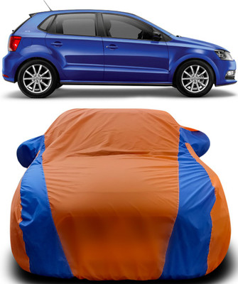 NUMBOR ONE Car Cover For Volkswagen Polo GT (With Mirror Pockets)(Orange, Blue)