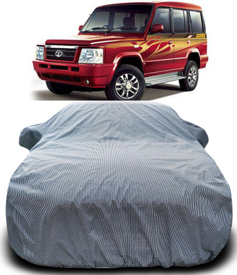 MoTRoX Car Cover For Tata Sumo Gold (With Mirror Pockets)(Black, White)
