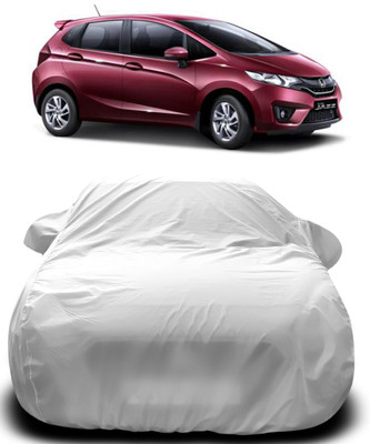 APNEK Car Cover For Honda Jazz (With Mirror Pockets)(Silver)