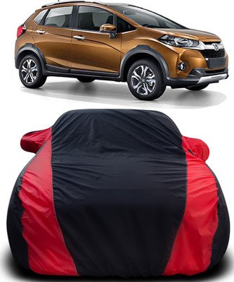 Gavya Car Cover For Honda WR-V (With Mirror Pockets)(Black, Red)