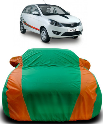 MoTRoX Car Cover For Tata Bolt(Green, Orange)