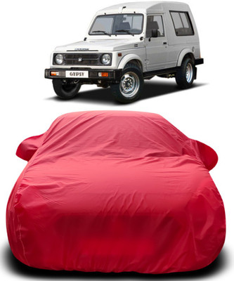 APNEK Car Cover For Maruti Suzuki Gypsy (With Mirror Pockets)(Red)