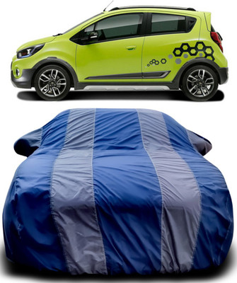 APNEK Car Cover For Chevrolet Beat (With Mirror Pockets)(Blue, Grey)