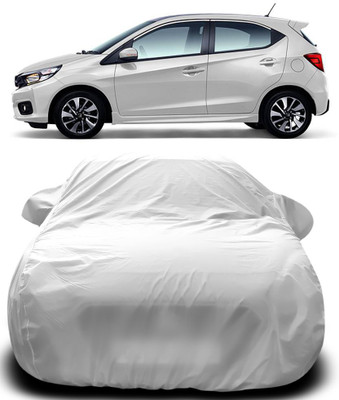 APNEK Car Cover For Honda Brio (With Mirror Pockets)(Silver)
