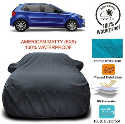 NUMBOR ONE Car Cover For Volkswagen Polo GT (With Mirror Pockets)(Grey)