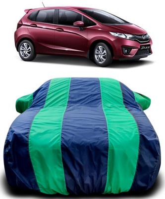 MoTRoX Car Cover For Honda Jazz (With Mirror Pockets)(Blue, Green)