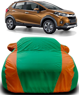 APNEK Car Cover For Honda WR-V (With Mirror Pockets)(Green, Orange)