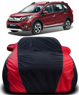 Gavya Car Cover For Honda BR-V (With Mirror Pockets)(Black, Red)