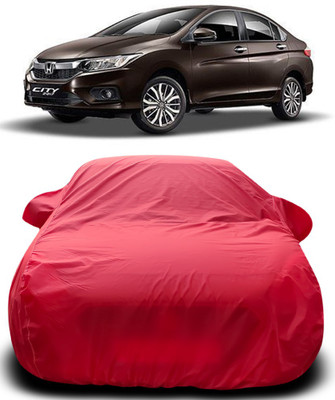 MoTRoX Car Cover For Honda City i-Dtec (With Mirror Pockets)(Red)
