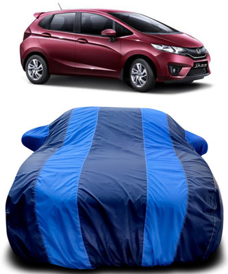 MoTRoX Car Cover For Honda Jazz (With Mirror Pockets)(Blue, Blue)