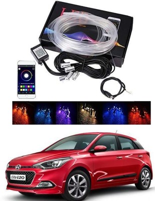 AYW RGB App LED Car Atmosphere Interior Light With Optic Fibre Cable, EL Neon Strip Lamp With Bluetooth App Control Car Fancy Lights Universal For I20 Elite All Models Car Fancy Lights(Multicolor)
