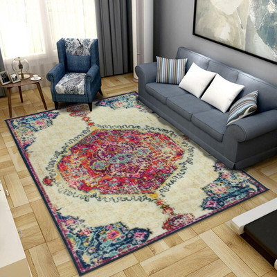 STATUS Multicolor Polyester Carpet(3 ft,  X 5 ft, Rectangle)