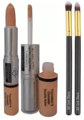 RP Give's You Two Pencil Eyebrow Makeup Brush With 2IN1 Foundation & Concealer For Girl's & Women(3 Items in the set)