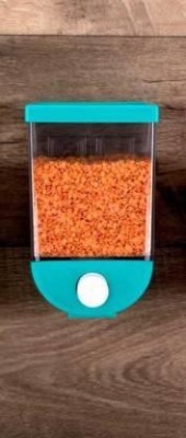 VEDRID Plastic Cereal Dispenser  - 1100 ml(Blue, Clear, White)