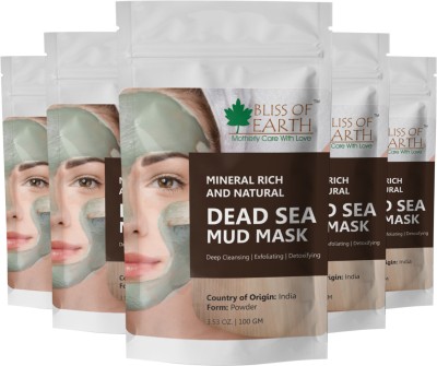 Bliss of Earth dead sea mud mask face pack 5x100gm(500 g)