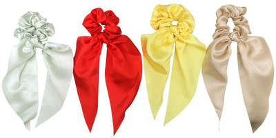 NNR Satin scarf scrunchies Rubber Band(Multicolor)