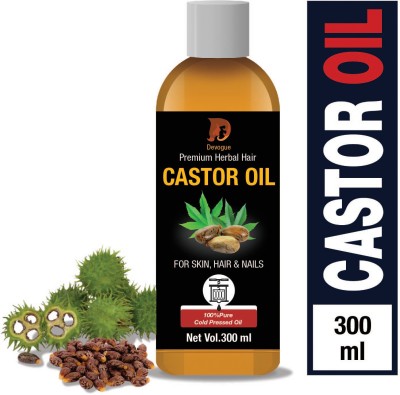 Devogue Premium Cold Pressed Castor Oil For Hair and Skin Hair Oil(300 ml)