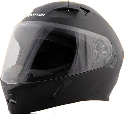 Steelbird SBA-21 RAPTOR HI-QUALITY DASHING BLACK 580 MM SIZE M Motorsports Helmet(Black)