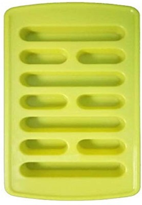 FENNEC MART Release & Flexible 10 Cubes ice Tray 1pc Green, Black Plastic Ice Cube Tray(Pack of1)