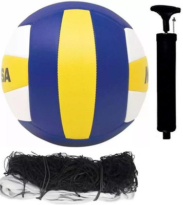 RIDDHI SIDDHI CLASSIC VOLLEY BALL + NYLON NET + AIR PUMP Volleyball Kit