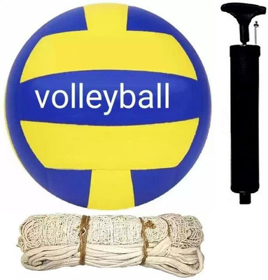 RIDDHI SIDDHI CLASSIC VOLLEY BALL + COTTON NET + PUMP Volleyball Kit