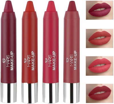 MARS Ultra Matte Lipstick Pack of 4(Multicolor, 14.4 g)