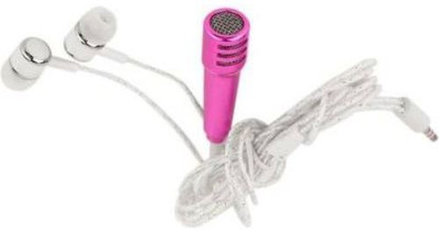 Clairbell YOV_435K_ Karaoke Singing Microphone Metal Sing Mic for Phone, for Computer, for PC Audio Cable with Stereo Earphone Compatible with all smart & IOS devices Microphone