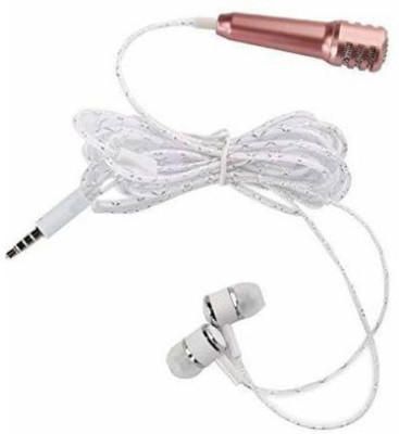 Clairbell IDC_651M_ Karaoke Singing Microphone Metal Sing Mic for Phone, for Computer, for PC Audio Cable with Stereo Earphone Compatible with all smart & IOS devices Microphone
