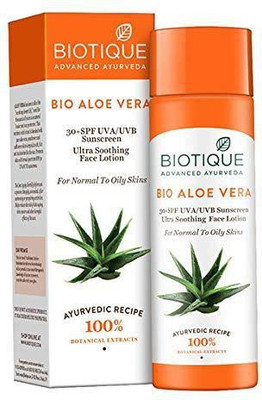 BIOTIQUE Aloe Vera Lotion Spf 30 Sunscreen, 120 Ml(120 ml)