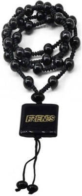 M Men Style Friendship Gift Lord Friend Locket Beaded Pendant Locket Necklace With Onyx Beaded Cotton Dori Chain-103 Onyx Crystal, Dori Chain