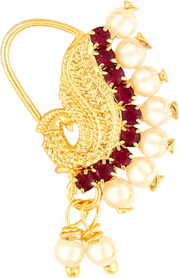 VIVASTRI Cubic Zirconia Gold-plated Plated Alloy Nathiya