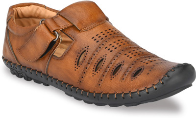 Bucik BCK0008023 Lightweight Comfort Extra Soft Summer Trendy Premium Stylish Party Men Sandals(Tan , 9)